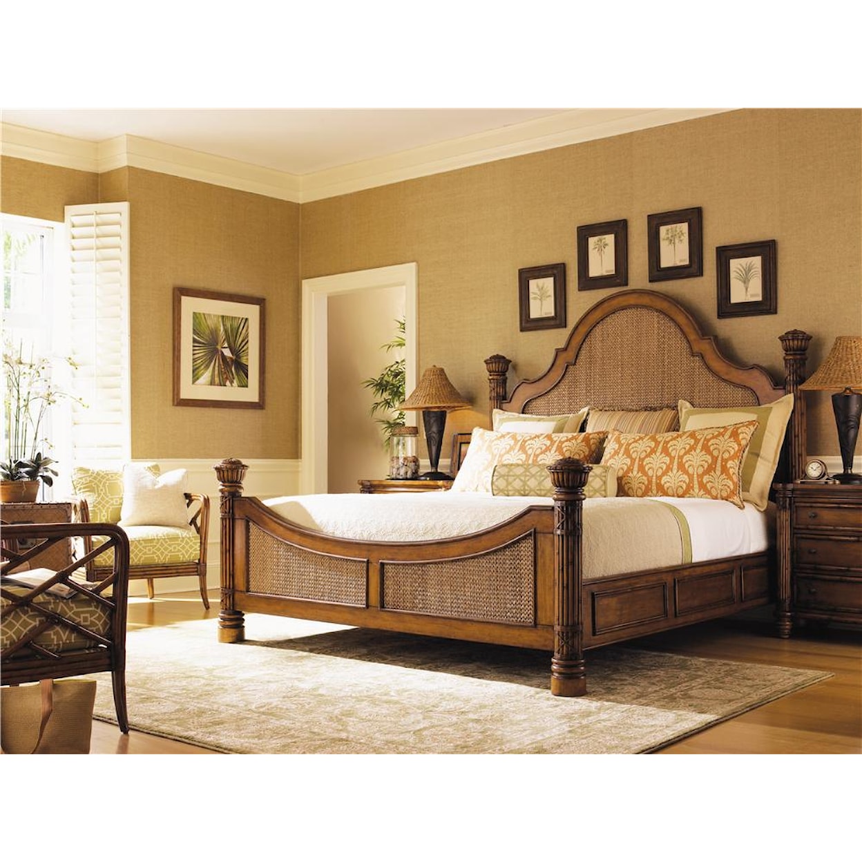 Tommy Bahama Home Island Estate Queen Round Hill Bed