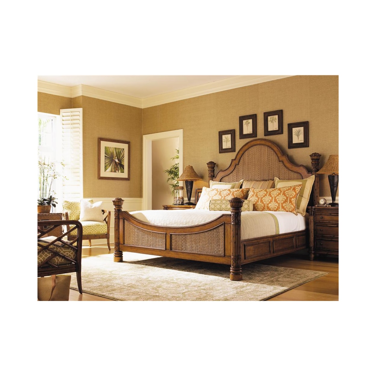 Tommy Bahama Home Island Estate 9980465 King-Size Round Hill Bed