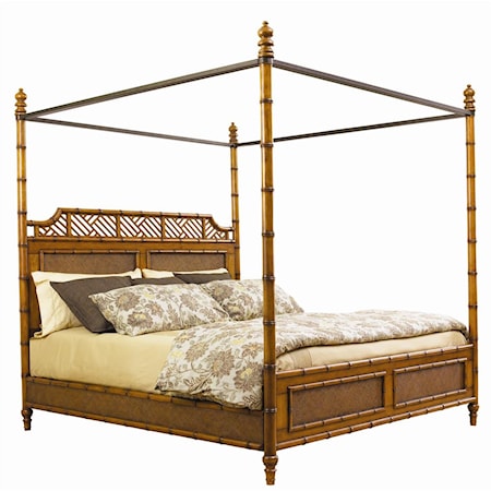 West Indies Queen Bed With Canopy