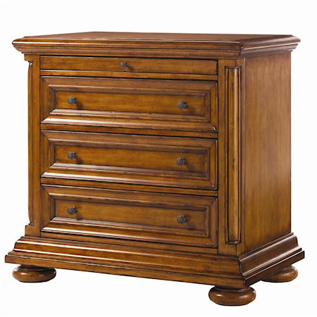 Martinique Night Stand with Pullout Shelf