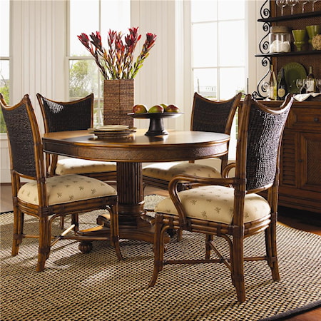 5 Piece Dining Cayman Table & Mangrove Chairs Set