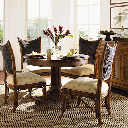 5 Piece Dining Cayman Table & Mangrove Side Chairs Set