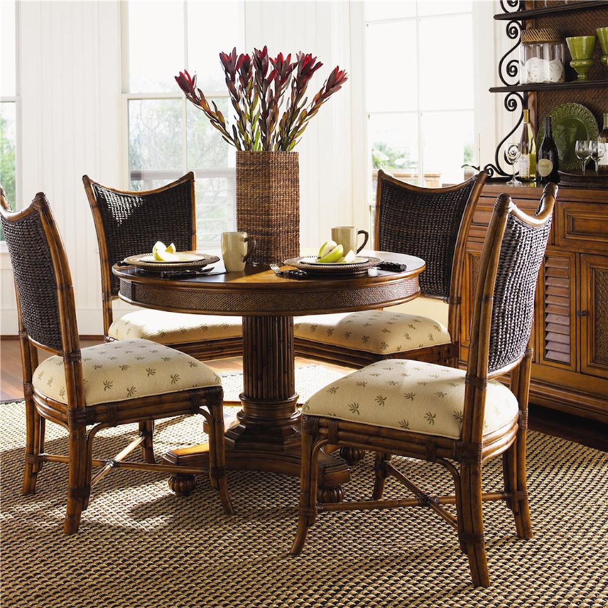 Tommy Bahama Home Island Estate 5 Piece Cayman Kitchen Table Dining Set