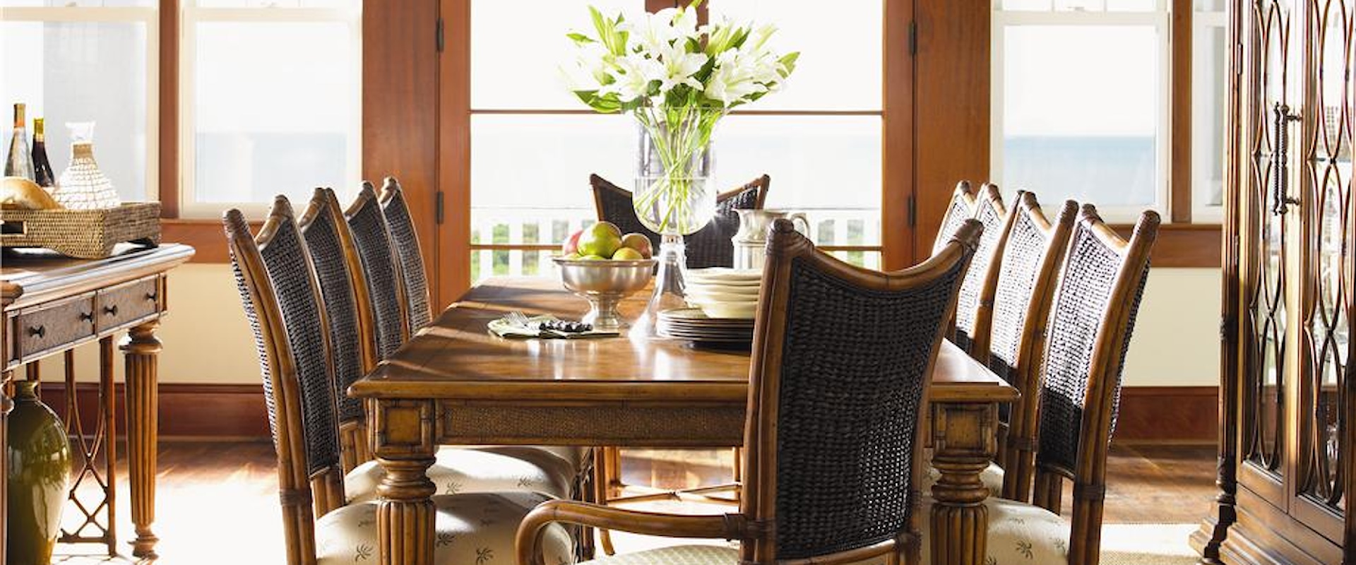 11 Piece Grenadine Rectangular Dining Table & Mangrove Chairs Set