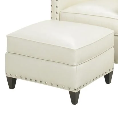 Lexington Leather LL7725-44 Contemporary Chase Ottoman with Nailhead Studs | Baer's Furniture ...