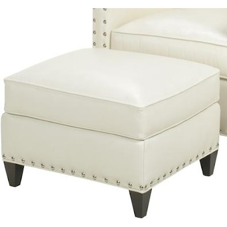 Contemporary Chase Ottoman with Nailhead Studs