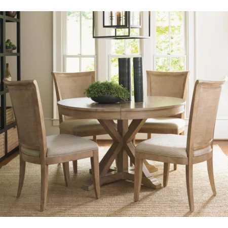 Five-Piece San Marcos Dining Table and Los Altos Side Chairs Set