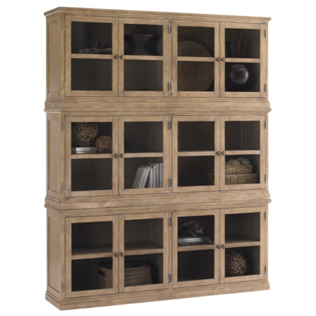 Sausalito Glass Door Stacked Curio Cabinet