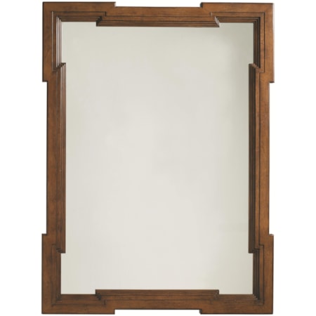 Rectangular Bellevue Mirror with Geometric Shaped Frame & Hanging Options