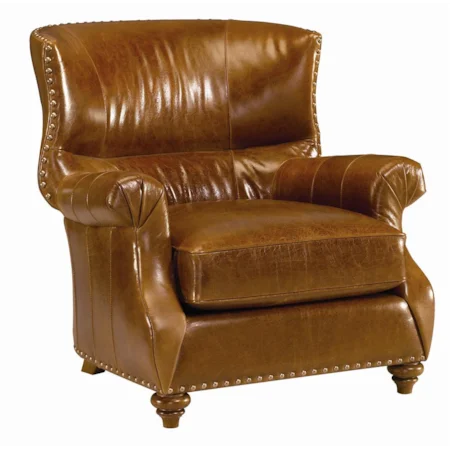 Quick Ship Colby Chair with Exposed Wood Legs