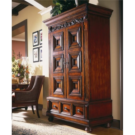 Wraparound Door Armoire with Entertainment Storage