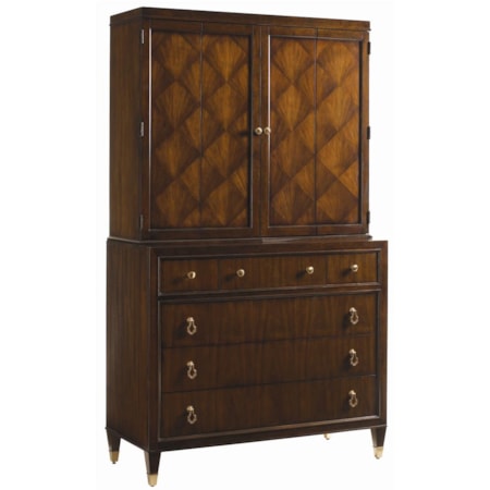 Mirandra Single Dresser with Entertainment Hutch
