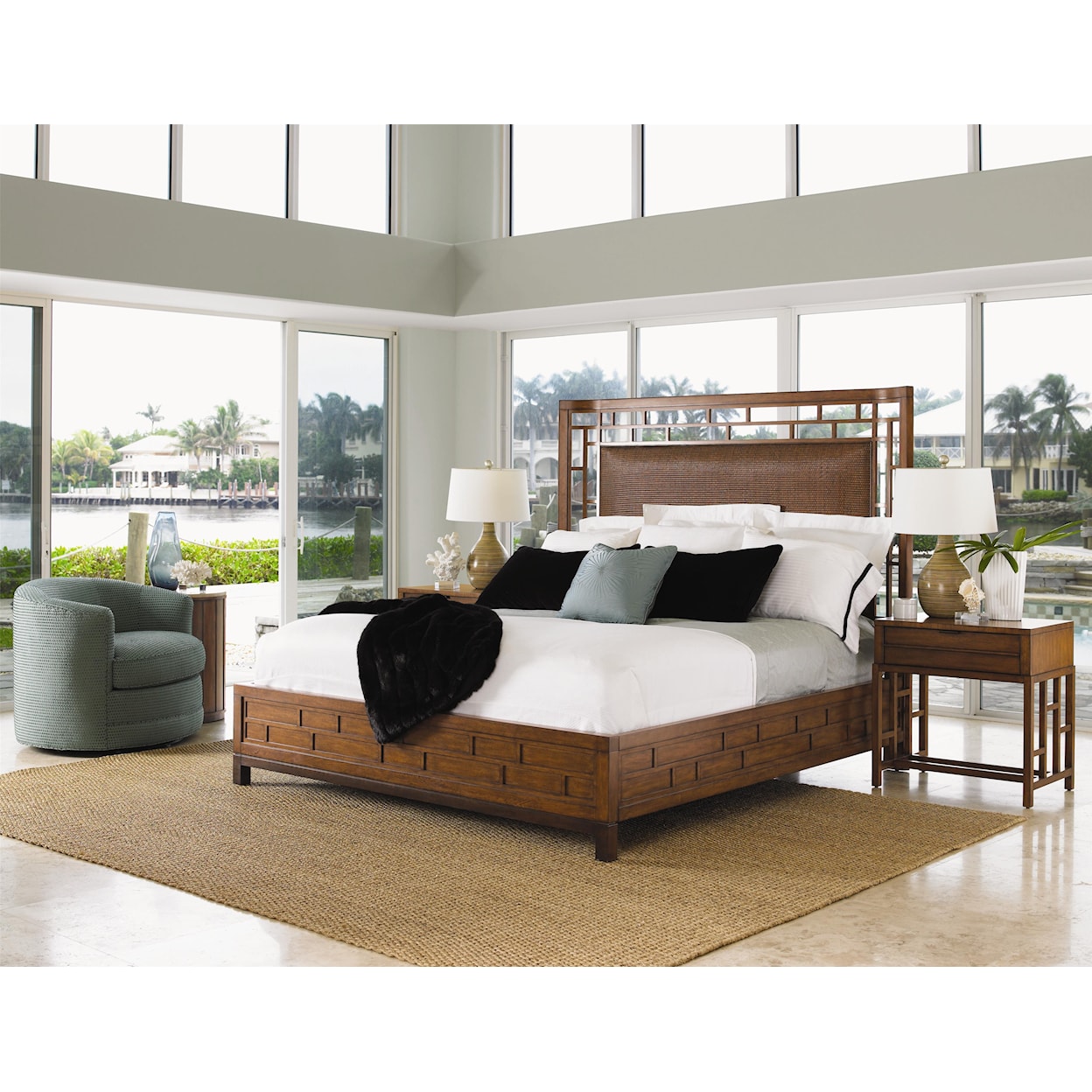 Tommy Bahama Home Ocean Club Queen Paradise Point Bed