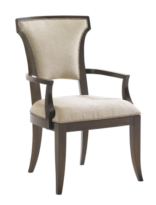 Contemporary Seneca Quickship Arm Chair in Kendall Fabric