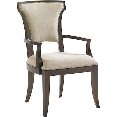 Seneca Arm Chair w/ Married Fabric