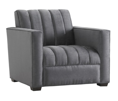 Contemporary Hancock Chair with Channeled Cushions