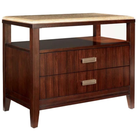 Perry Bedside Chest with Stone Top