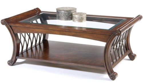 Rectangular Cocktail Table with 1 Shelf