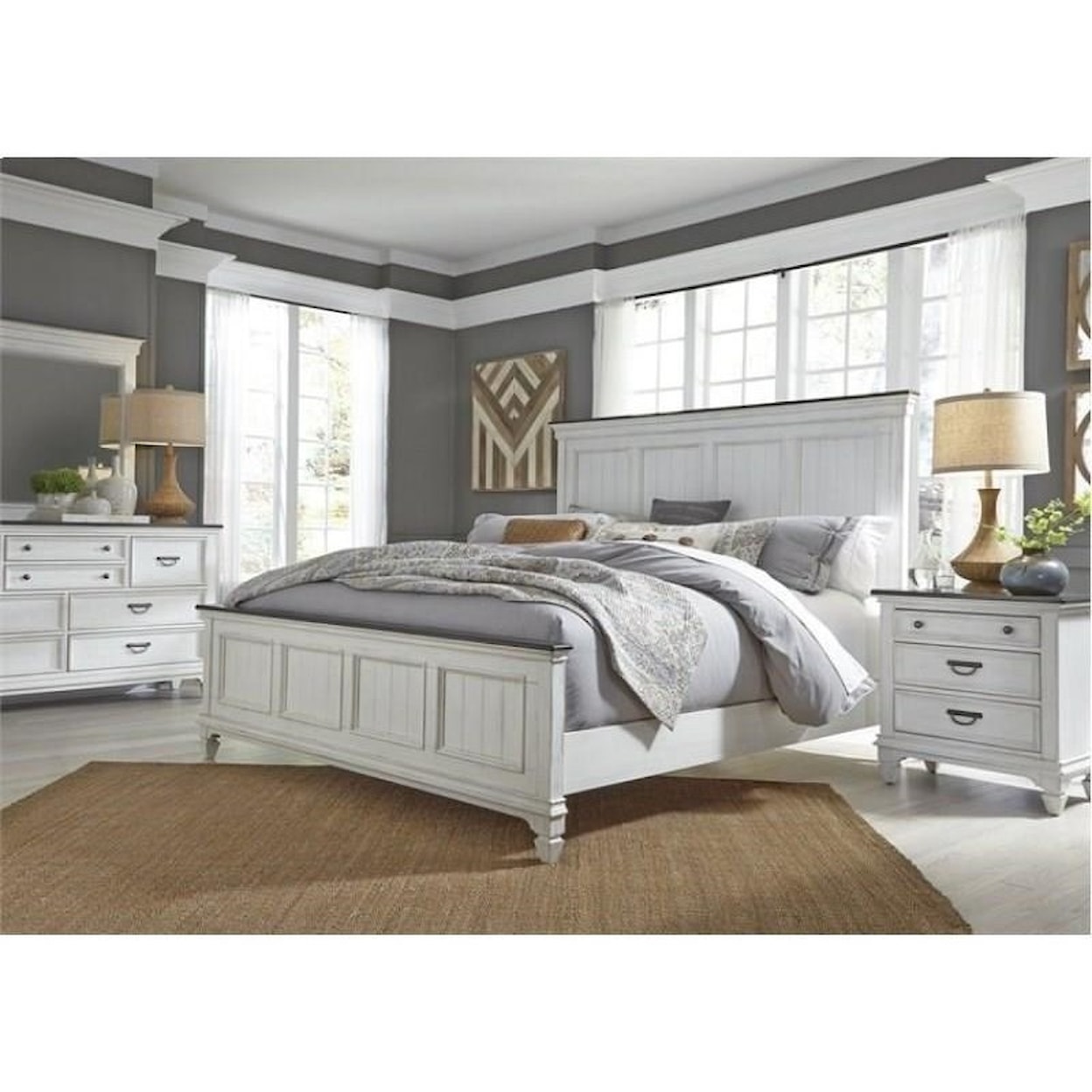 Liberty Furniture Allyson Park 417-BR-KPBDMN Cottage Style King Bedroom ...