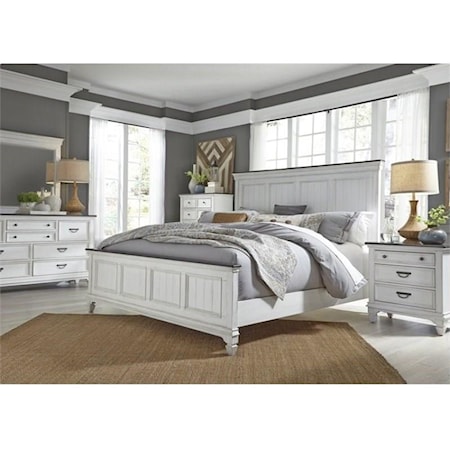 Cottage 5-Piece Queen Bedroom Group with Bead Molding