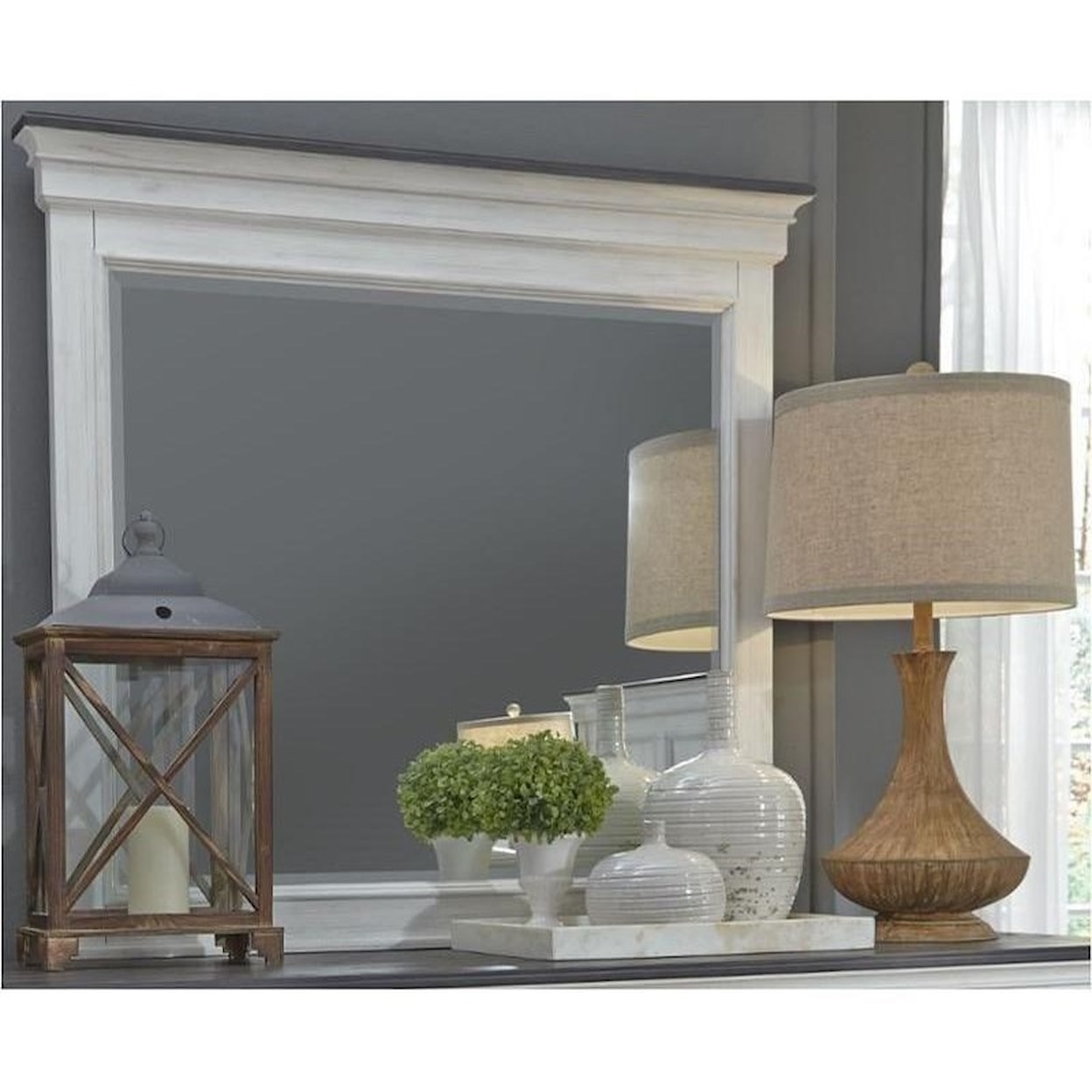 Liberty Furniture Allyson Park Crown Mirror