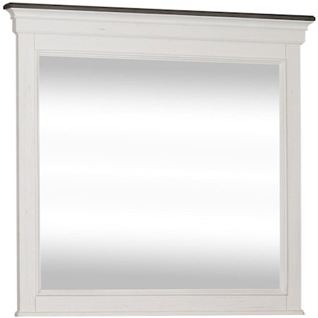 Cottage Crown Mirror with Crown Molding