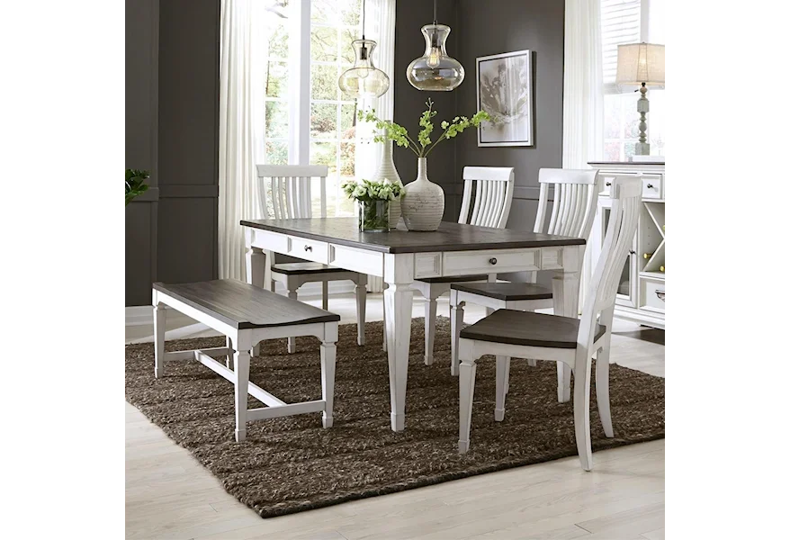 Allyson Park 6-Piece Rectangular Table Set by Liberty Furniture at Westrich Furniture & Appliances