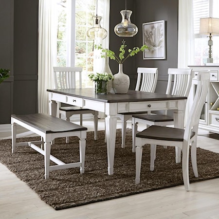 6 Piece Rectangular Table Set