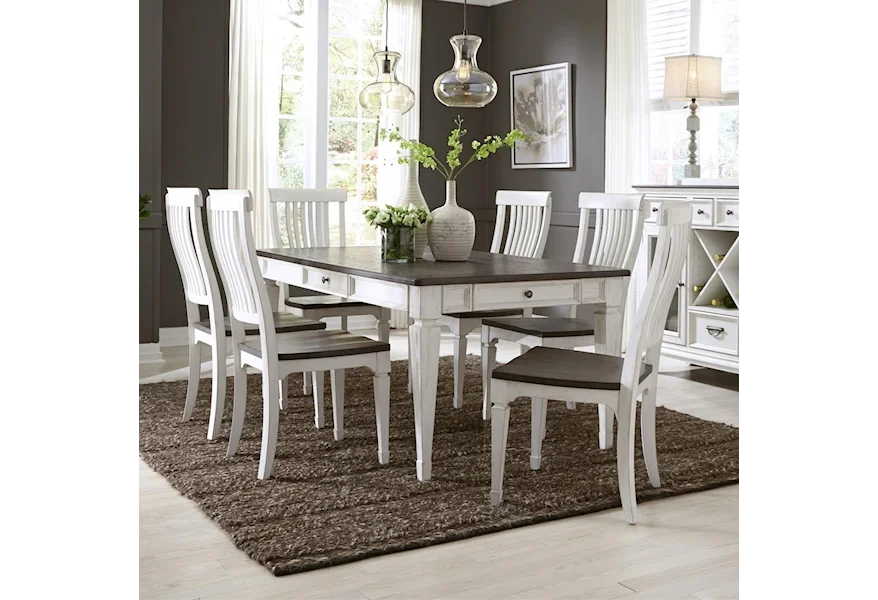 Allyson Park 7 Piece Rectangular Table Set by Liberty Furniture at Westrich Furniture & Appliances