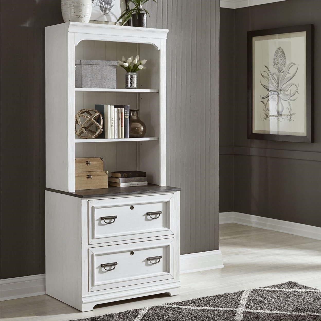 Liberty Furniture Allyson Park Lateral File and Hutch