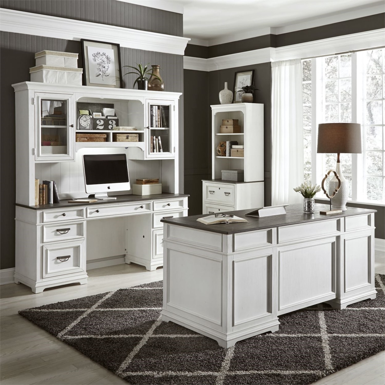 Liberty Furniture Allyson Park Lateral File and Hutch