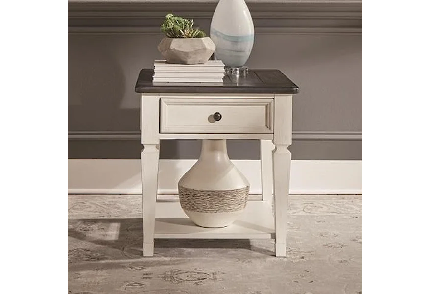 Allyson Park Drawer End Table by Liberty Furniture at Dream Home Interiors
