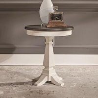 Transitional Two-Toned Chairside Table
