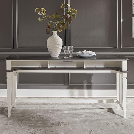 Transitional Two-Toned Console Bar Table