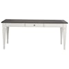 Liberty Furniture Allyson Park Transitional 4-Drawer Rectangular Leg Table with Felt-Lined Drawers 