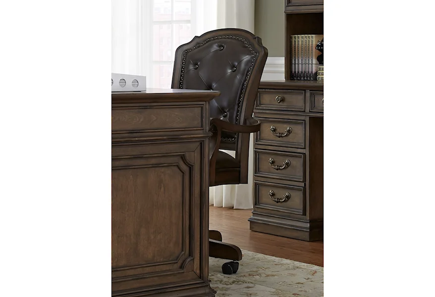 Amelia--487 Jr Executive Office Chair by Liberty Furniture at VanDrie Home Furnishings