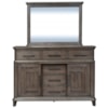 Liberty Furniture Artisan Prairie 6 Drawer 2 Door Dresser with Mirror