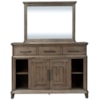 Liberty Furniture Artisan Prairie 6 Drawer 2 Door Dresser with Mirror