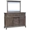 Liberty Furniture Artisan Prairie 6 Drawer 2 Door Dresser with Mirror