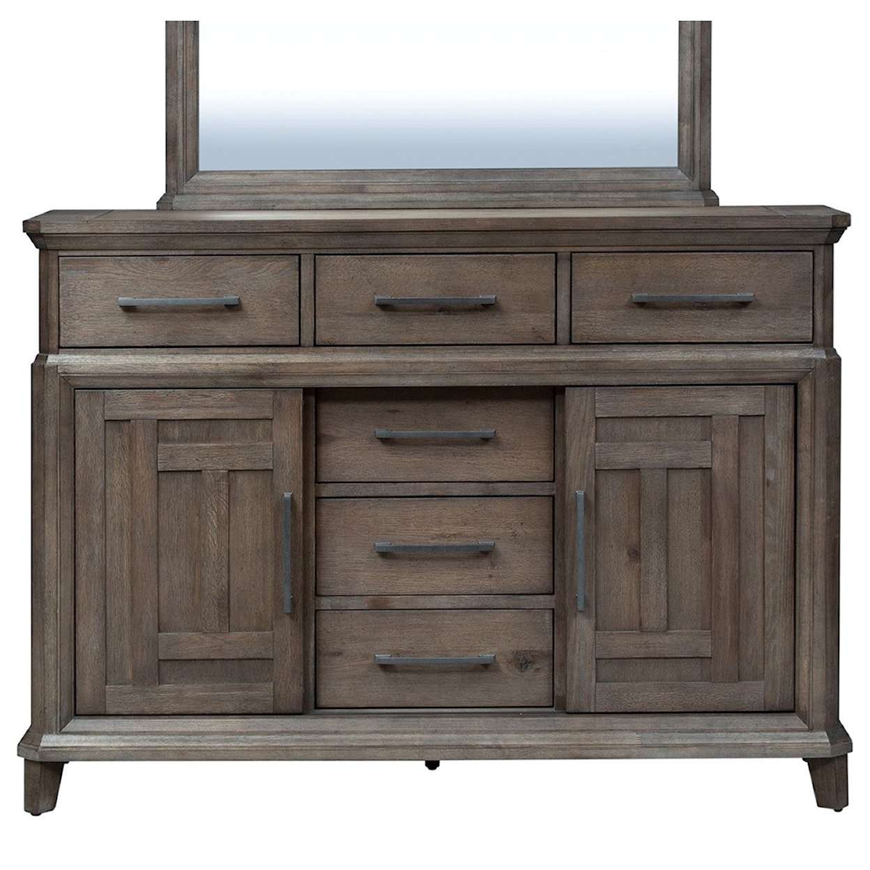 Liberty Furniture Artisan Prairie 6 Drawer 2 Door Dresser