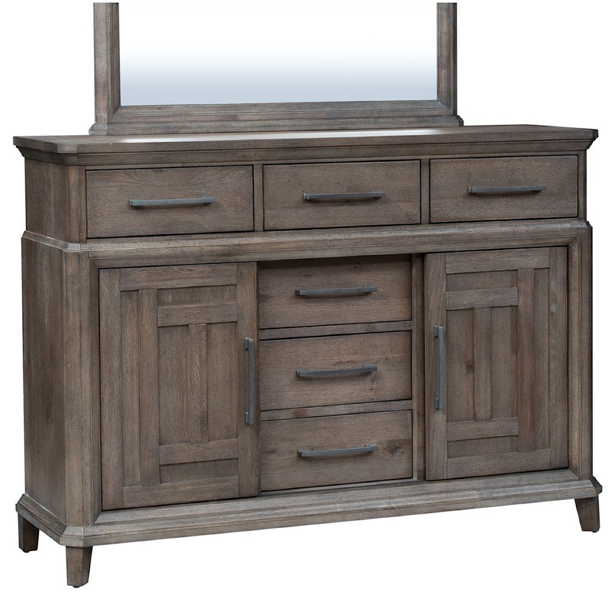 Liberty Furniture Artisan Prairie 6 Drawer 2 Door Dresser