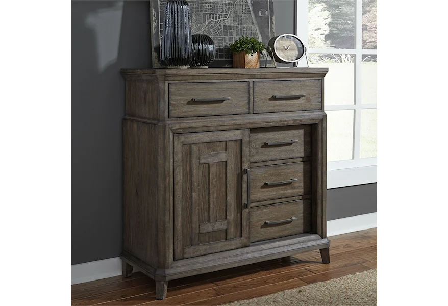 Artisan Prairie 5 Drawer Chest with Doors by Liberty Furniture at SuperStore