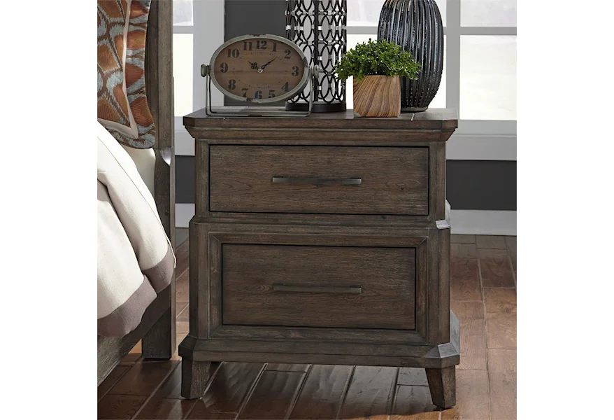 Artisan Prairie 2 Drawer Nightstand by Liberty Furniture at SuperStore