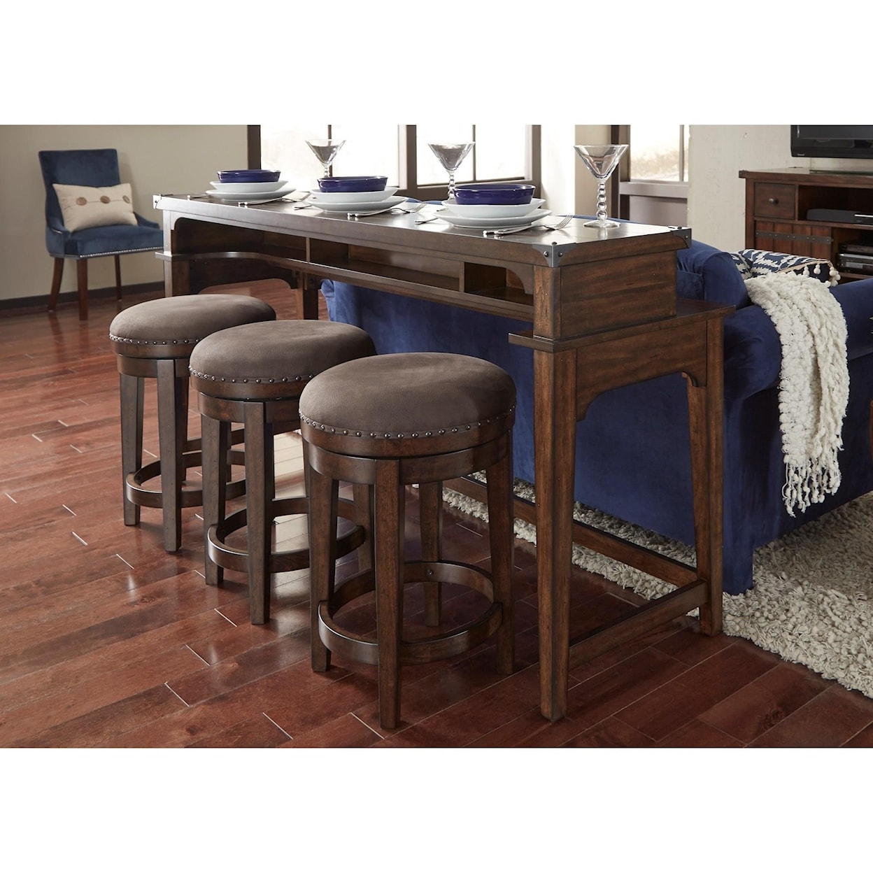 Liberty Furniture Aspen Skies Swivel Barstool