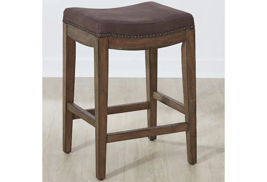 Aspen Skies Upholstered Barstool by Liberty Furniture at VanDrie Home Furnishings