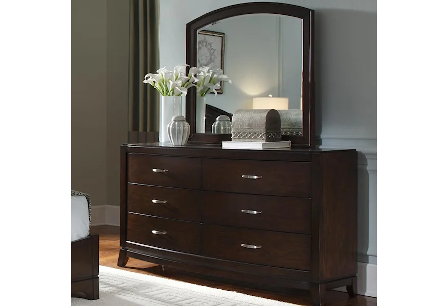 Avalon Dresser & Arch Top Mirror by Liberty Furniture at VanDrie Home Furnishings