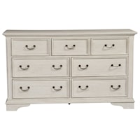Transitional 7-Drawer Dresser with Dust Proof Drawers