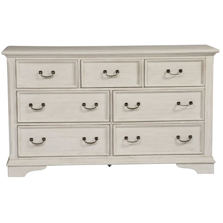 Transitional 7-Drawer Dresser with Dust Proof Drawers