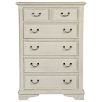 Transitional 5 Drawer Chest with Bead Molding
