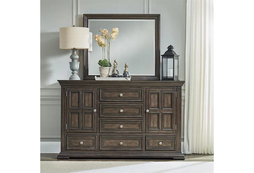 Big Valley Dresser and Mirror by Liberty Furniture at Gill Brothers Furniture & Mattress